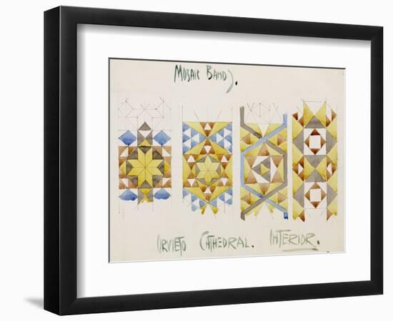 Orvieto Cathedral, a Sheet of Studies of Mosaic Bands, 1891-Charles Rennie Mackintosh-Framed Giclee Print