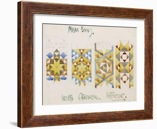 Orvieto Cathedral, a Sheet of Studies of Mosaic Bands, 1891-Charles Rennie Mackintosh-Framed Giclee Print