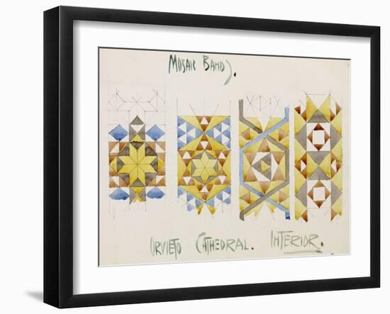 Orvieto Cathedral, a Sheet of Studies of Mosaic Bands, 1891-Charles Rennie Mackintosh-Framed Giclee Print