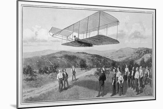 Orville and Wilbur Wright Test Unpowered Gliders Against the Wind at Kitty Hawk-null-Mounted Art Print