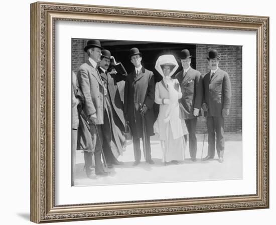 Orville, Wilbur, and Katherine Wright et al Photograph-Lantern Press-Framed Art Print