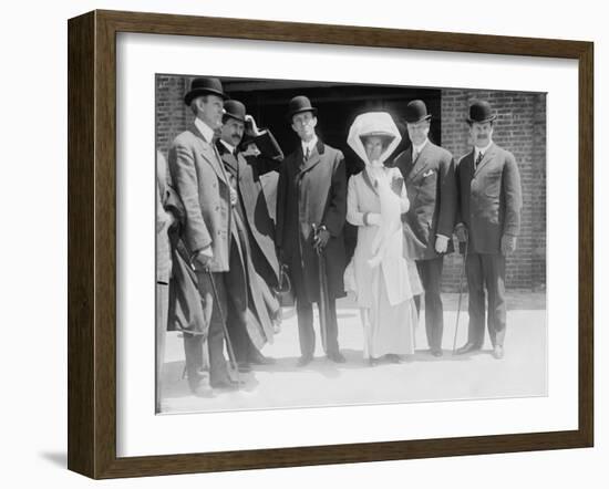 Orville, Wilbur, and Katherine Wright et al Photograph-Lantern Press-Framed Art Print