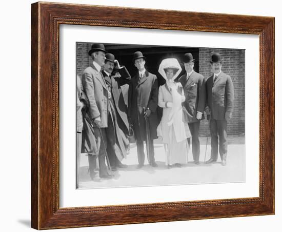 Orville, Wilbur, and Katherine Wright et al Photograph-Lantern Press-Framed Art Print