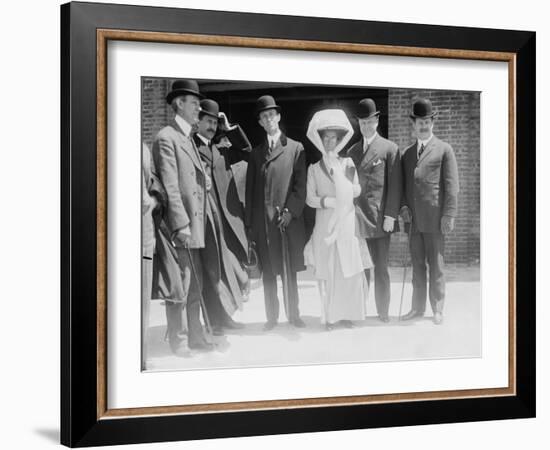 Orville, Wilbur, and Katherine Wright et al Photograph-Lantern Press-Framed Art Print