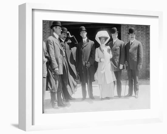 Orville, Wilbur, and Katherine Wright et al Photograph-Lantern Press-Framed Art Print