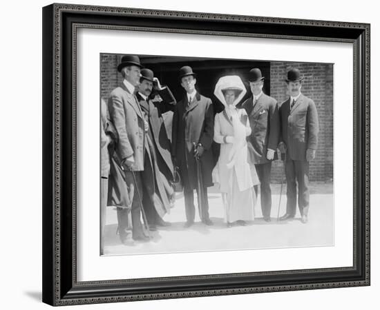 Orville, Wilbur, and Katherine Wright et al Photograph-Lantern Press-Framed Art Print