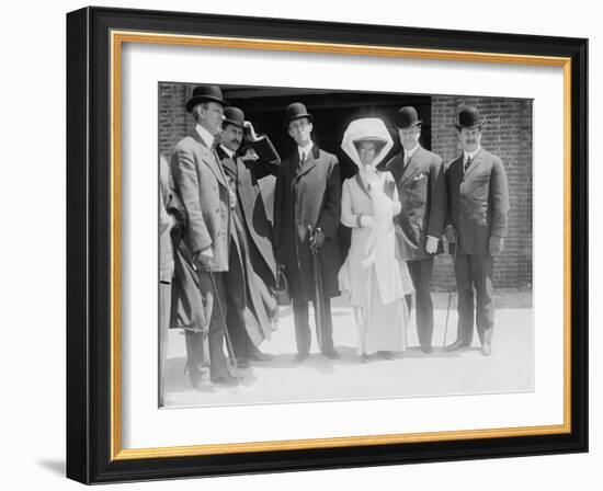 Orville, Wilbur, and Katherine Wright et al Photograph-Lantern Press-Framed Art Print