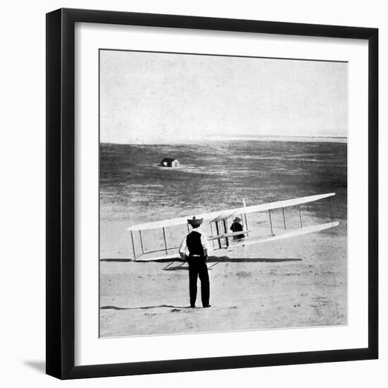 Orville Wright and His New Glider-null-Framed Photographic Print