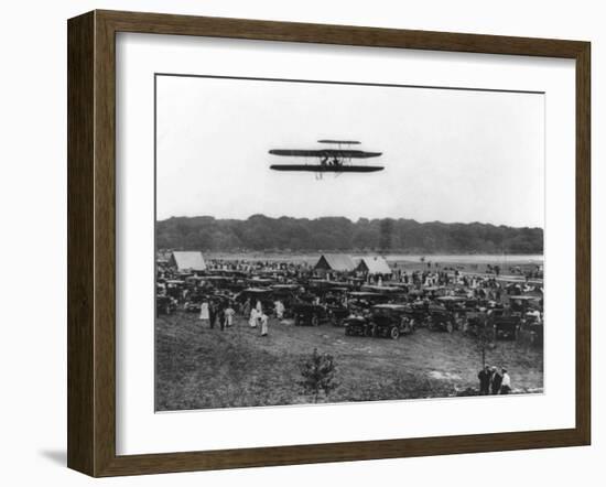 Orville Wright and Lahm in Record Flight Photograph - Fort Meyer, VA-Lantern Press-Framed Art Print