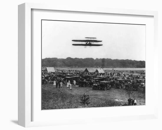 Orville Wright and Lahm in Record Flight Photograph - Fort Meyer, VA-Lantern Press-Framed Art Print