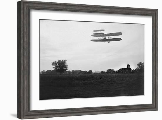 Orville Wright Flies High in the Sky Photograph - Dayton, OH-Lantern Press-Framed Art Print