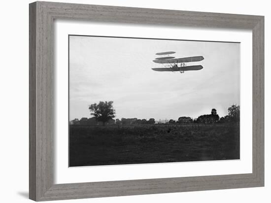 Orville Wright Flies High in the Sky Photograph - Dayton, OH-Lantern Press-Framed Art Print