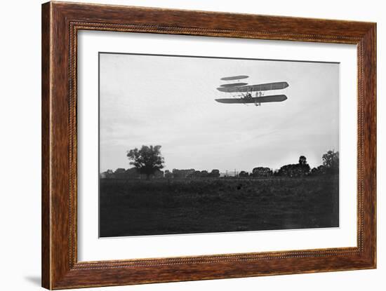 Orville Wright Flies High in the Sky Photograph - Dayton, OH-Lantern Press-Framed Art Print