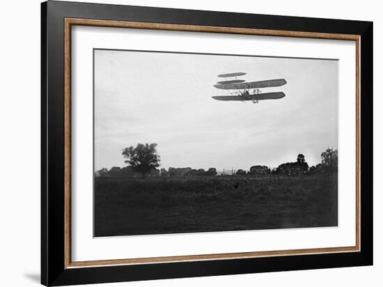 Orville Wright Flies High in the Sky Photograph - Dayton, OH-Lantern Press-Framed Art Print