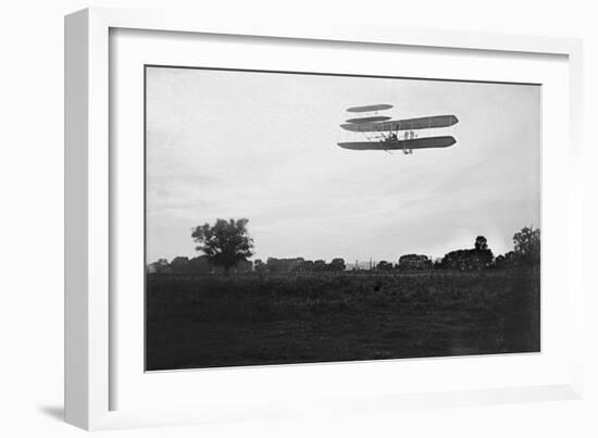 Orville Wright Flies High in the Sky Photograph - Dayton, OH-Lantern Press-Framed Art Print