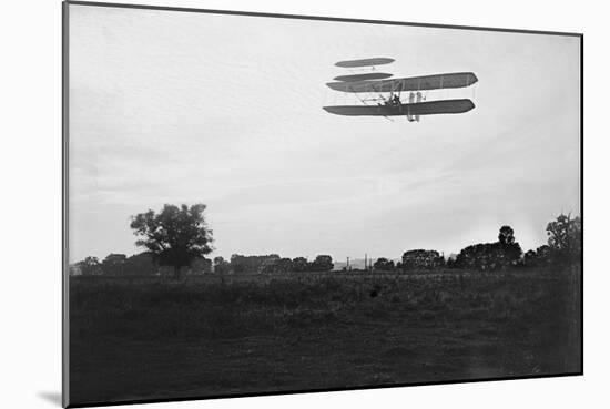 Orville Wright Flies High in the Sky Photograph - Dayton, OH-Lantern Press-Mounted Art Print