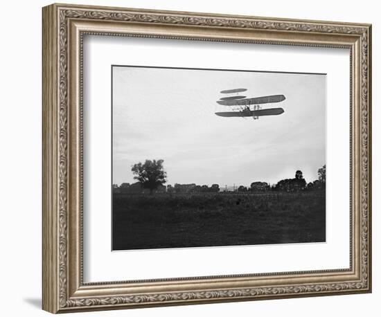 Orville Wright on Flight 41 at 60 foot high Photograph - Dayton, OH-Lantern Press-Framed Art Print