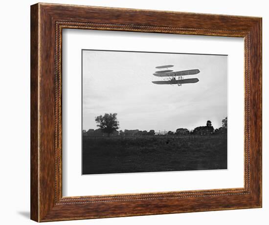 Orville Wright on Flight 41 at 60 foot high Photograph - Dayton, OH-Lantern Press-Framed Art Print