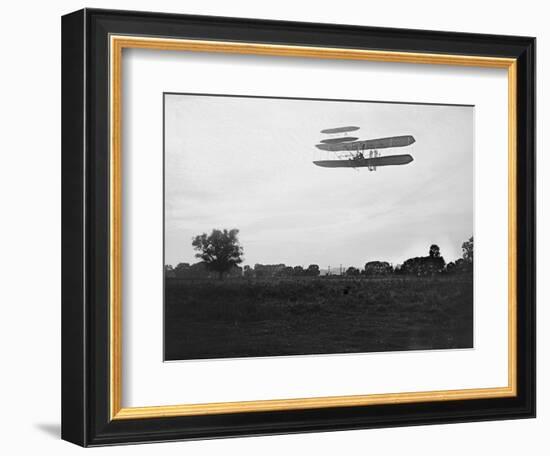 Orville Wright on Flight 41 at 60 foot high Photograph - Dayton, OH-Lantern Press-Framed Art Print