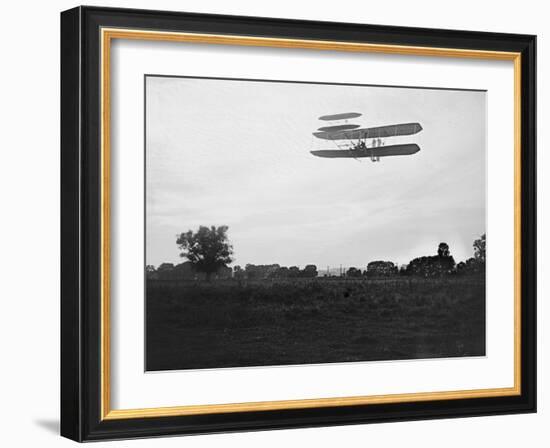 Orville Wright on Flight 41 at 60 foot high Photograph - Dayton, OH-Lantern Press-Framed Art Print