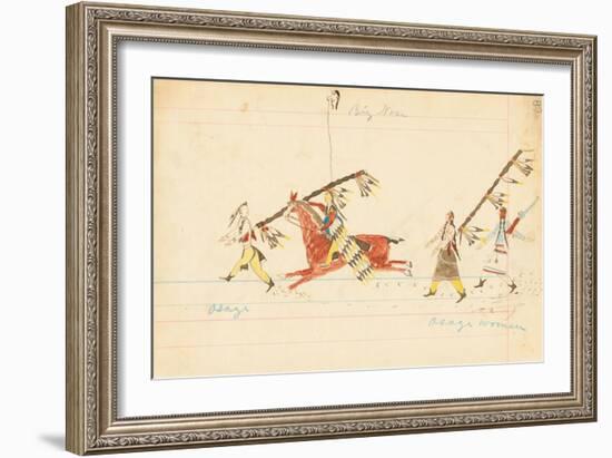 Osage, Big Nose, Osage Women, 1874-75-null-Framed Giclee Print