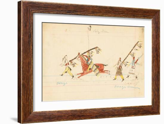 Osage, Big Nose, Osage Women, 1874-75-null-Framed Giclee Print