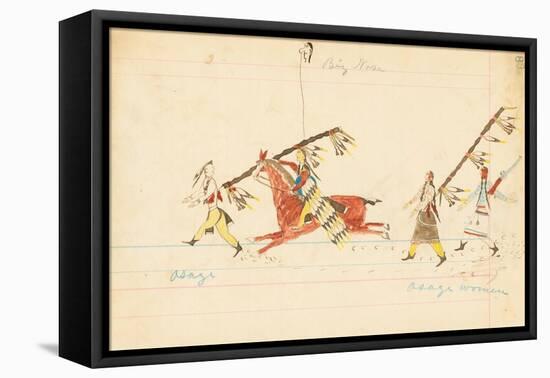 Osage, Big Nose, Osage Women, 1874-75-null-Framed Premier Image Canvas