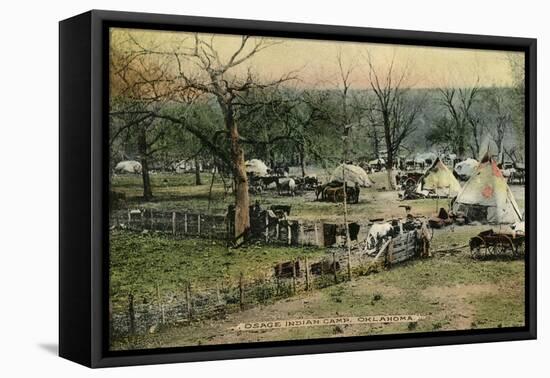 Osage Indian Camp, Oklahoma-Charles Marion Russell-Framed Premier Image Canvas