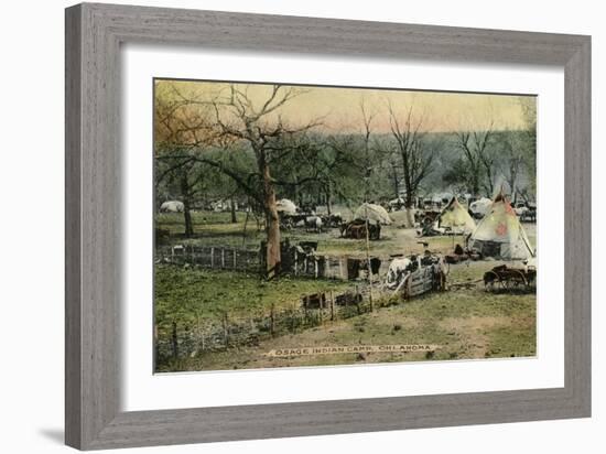 Osage Indian Camp, Oklahoma-Charles Marion Russell-Framed Giclee Print