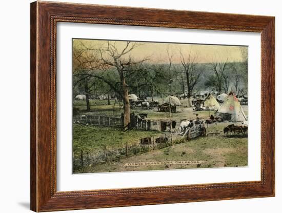 Osage Indian Camp, Oklahoma-Charles Marion Russell-Framed Giclee Print