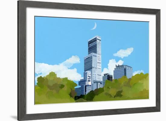 Osaka Abeno Harukasu, 2016 (Painting)-Hiroyuki Izutsu-Framed Giclee Print