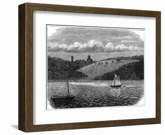 Osborne House, Isle of Wight, as Seen from the Sea, Late 19th Century-null-Framed Giclee Print