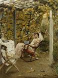 In the Pergola. 1894-Oscar Bluhm-Framed Giclee Print