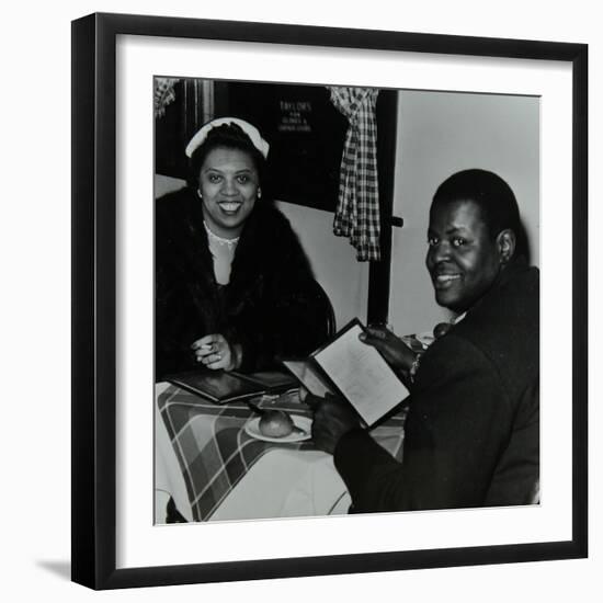 Oscar Peterson Looking Forward to Dinner after a Concert at Colston Hall, Bristol, 1955-Denis Williams-Framed Photographic Print