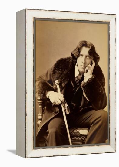 Oscar Wiide, Irish Writer, Wit and Playwright, 1882-Napoleon Sarony-Framed Premier Image Canvas