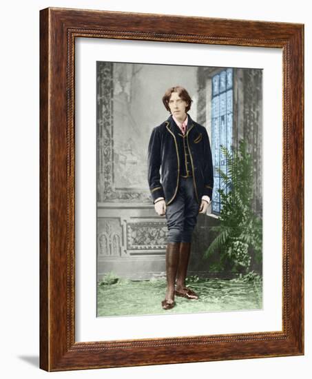 Oscar Wilde (1854 - 1900) about 1882 (Photo)-Napoleon Sarony-Framed Giclee Print