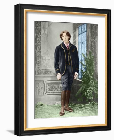 Oscar Wilde (1854 - 1900) about 1882 (Photo)-Napoleon Sarony-Framed Giclee Print