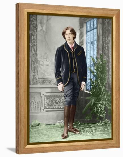 Oscar Wilde (1854 - 1900) about 1882 (Photo)-Napoleon Sarony-Framed Premier Image Canvas