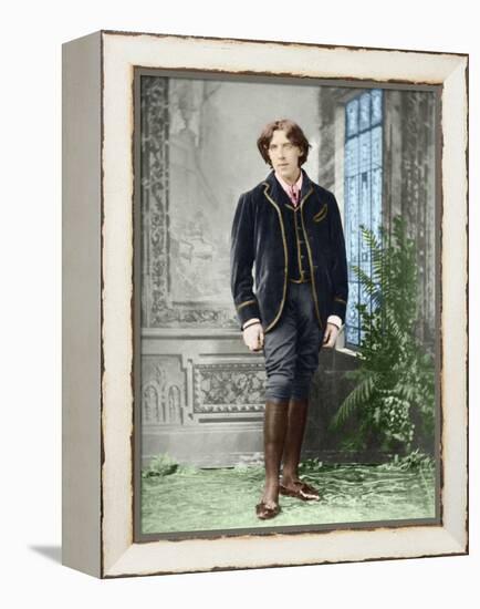 Oscar Wilde (1854 - 1900) about 1882 (Photo)-Napoleon Sarony-Framed Premier Image Canvas