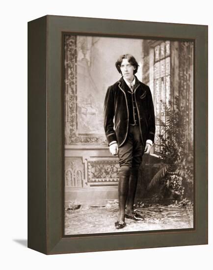 Oscar Wilde (1854 - 1900) around 1882 by Napoleon Sarony (1821 - 1896).-Napoleon Sarony-Framed Premier Image Canvas