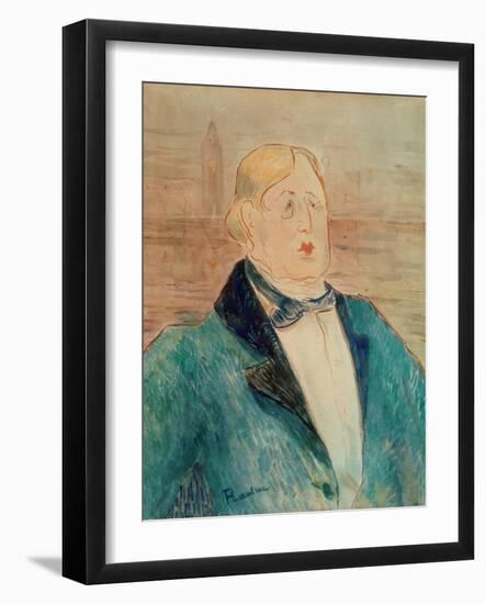 Oscar Wilde, 1895-Henri de Toulouse-Lautrec-Framed Giclee Print