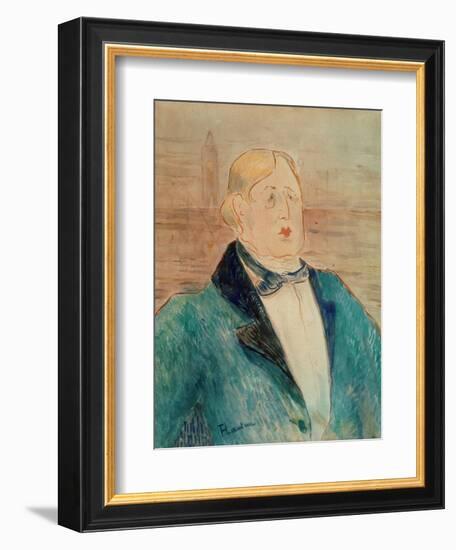 Oscar Wilde, 1895-Henri de Toulouse-Lautrec-Framed Giclee Print