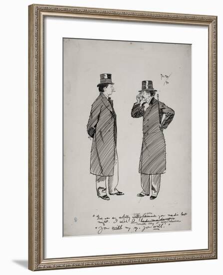 Oscar Wilde and Whistler, 1894-Phil May-Framed Giclee Print