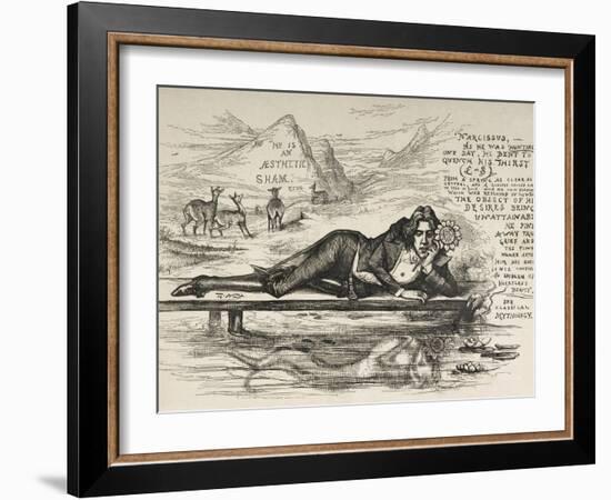 Oscar Wilde As Narcissus (With an Inscription)-James Kelly-Framed Giclee Print