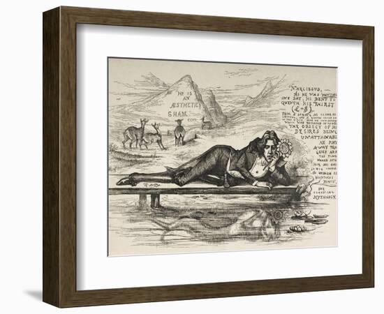 Oscar Wilde As Narcissus (With an Inscription)-James Kelly-Framed Giclee Print