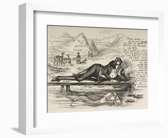 Oscar Wilde As Narcissus (With an Inscription)-James Kelly-Framed Giclee Print