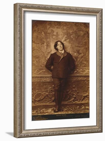 Oscar Wilde, C.1882 (Albumen Print)-Napoleon Sarony-Framed Giclee Print