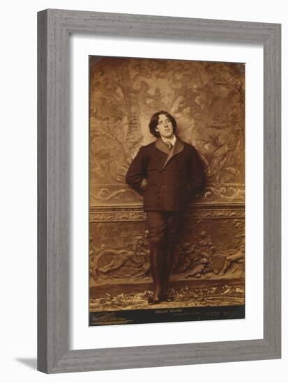 Oscar Wilde, C.1882 (Albumen Print)-Napoleon Sarony-Framed Giclee Print