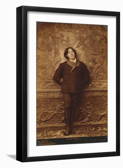 Oscar Wilde, C.1882 (Albumen Print)-Napoleon Sarony-Framed Giclee Print