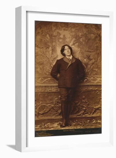 Oscar Wilde, C.1882 (Albumen Print)-Napoleon Sarony-Framed Giclee Print